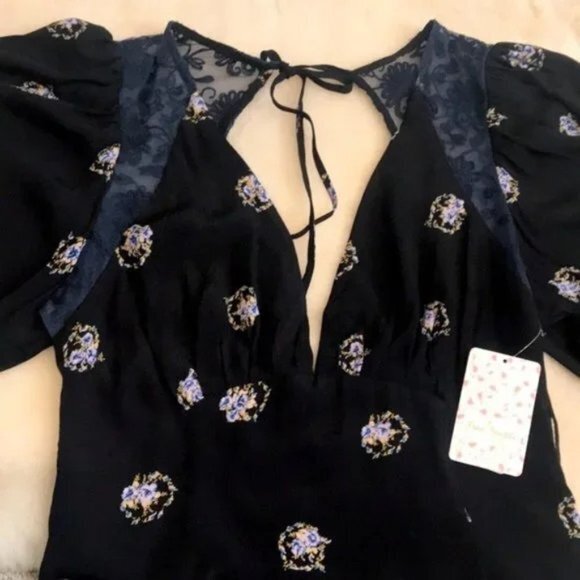 Free People Mockingbird Embroidered Mesh Dress. 0 - Picture 3 of 8